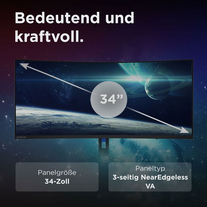 Lenovo R34w-30 / 67C7GACBEU Écran PC incurvé 34" UltraWide WQHD 144Hz HDR400 FreeSync Premium Noir