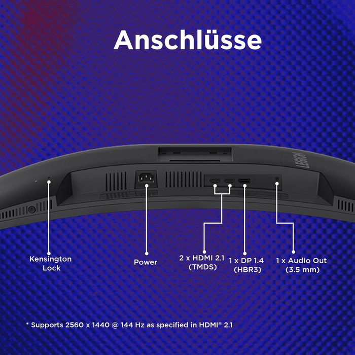 Lenovo R34w-30 / 67C7GACBEU Écran PC incurvé 34" UltraWide WQHD 144Hz HDR400 FreeSync Premium Noir