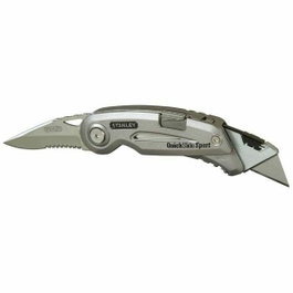 Stanley Couteau de poche Quickslide multi-lames avec lame acier inoxydable 76mm dentée