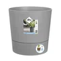 ELHO Pot de fleurs rond Greensense Aqua Care - 15 L - 29.5 x 29.5 x H 29.1 cm - Ciment Clair - Plastique recyclé résistant UV et gel