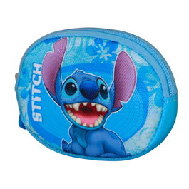 KARACTERMANIA Monedero Disney Stitch Aloha - Pochette porte-monnaie avec zip et anneau, 12x8.5x1.5 cm