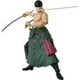 Bandai Figurine Anime Heroes One Piece Roronoa Zoro Style 3 épées 17 cm avec 16 points d'articulation et mains supplémentaires