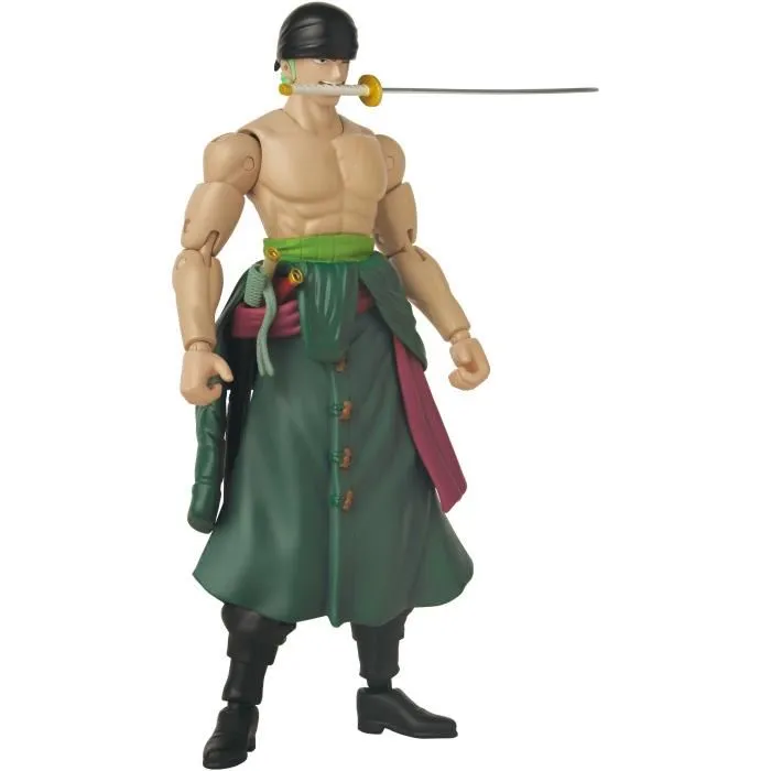 Bandai Figurine Anime Heroes One Piece Roronoa Zoro Style 3 épées 17 cm avec 16 points d'articulation et mains supplémentaires Bandai Figurine Anime Heroes One Piece Roronoa Zoro Style 3 épées 17 cm avec 16 points d'articulation et mains supplémentaires