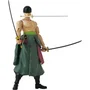 Bandai Figurine Anime Heroes One Piece Roronoa Zoro Style 3 épées 17 cm avec 16 points d'articulation et mains supplémentaires
