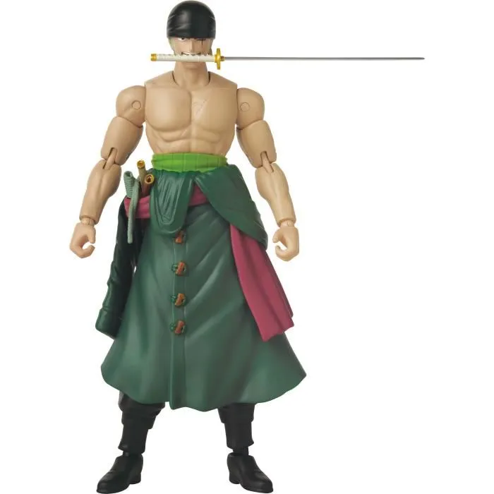 Bandai Figurine Anime Heroes One Piece Roronoa Zoro Style 3 épées 17 cm avec 16 points d'articulation et mains supplémentaires Bandai Figurine Anime Heroes One Piece Roronoa Zoro Style 3 épées 17 cm avec 16 points d'articulation et mains supplémentaires