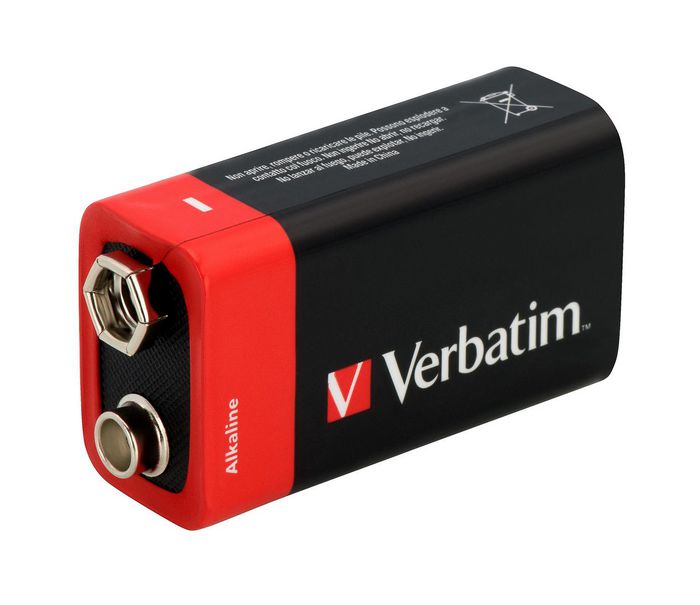 Verbatim Pile alcaline 9V 6LR61 - Pour détecteurs de fumée et jouets - Haute performance, sécurité - 500 mAh - Lot de 1