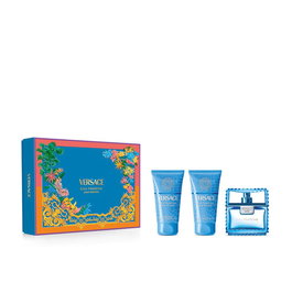 Versace Eau Fraîche - Ensemble Coffret Homme 3 Pièces (Eau de Toilette 50 ml + Gel Douche 50 ml + Baume)