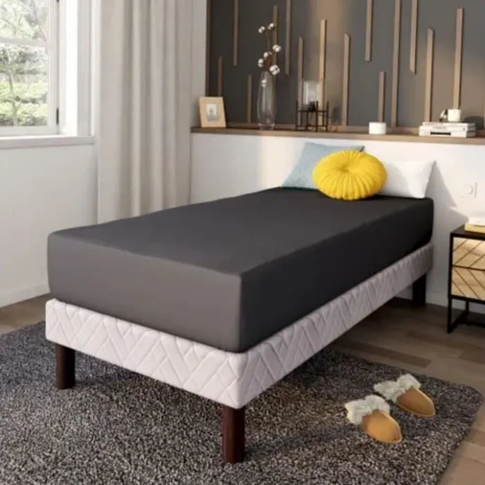 Dodo - Drap Housse - 90 x 190 cm - Coton - Coutil 32 Fils - Traité Antibactérien - 28 cm d'Épaisseur - Lavable Machine - Certifié OEKO-TEX