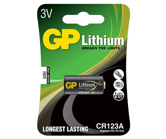 GP Batterie photo lithium CR123A - Haute performance pour appareils photo et lampes torches, durée de vie 10 ans GP Batterie photo lithium CR123A - Haute performance pour appareils photo et lampes torches, durée de vie 10 ans