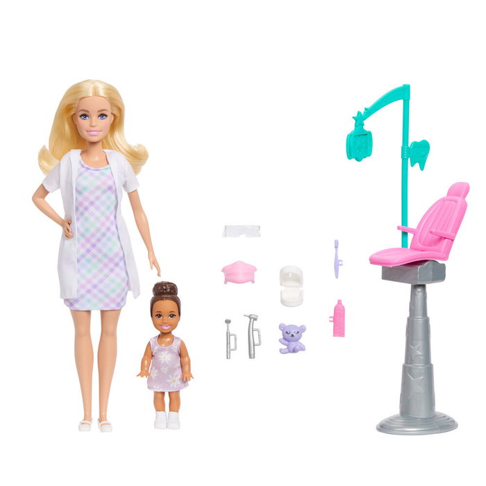 Barbie Dentiste - Poupée Barbie Profession avec Cabinet Dentaire et Accessoires - Jouet pour Enfants à partir de 3 ans Barbie Dentiste - Poupée Barbie Profession avec Cabinet Dentaire et Accessoires - Jouet pour Enfants à partir de 3 ans