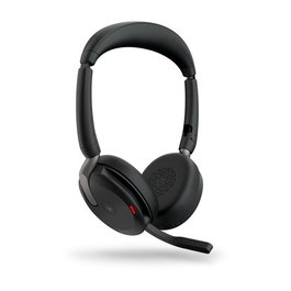 Jabra Evolve2 65 Flex - Casque sans fil professionnel pliable avec ANC hybride, micro ClearVoice et double connectivité pour réunions