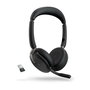 Jabra Evolve2 65 Flex - Casque sans fil professionnel pliable avec ANC hybride, micro ClearVoice et double connectivité pour réunions