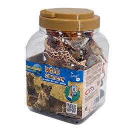 Tachan Boîte Jungle 30 Pièces 6601 - Figurines animaux plastique avec carte et QR - Jouet éducatif pour enfants +3 ans - Multilingue