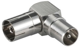 MicroConnect Adaptateur coudé coaxial F/M