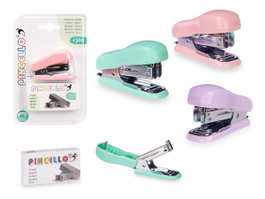 Pincello Agrafeuse 500 Agrafes Couleurs Assorties 6,5 cm Plastique (Set de 36)