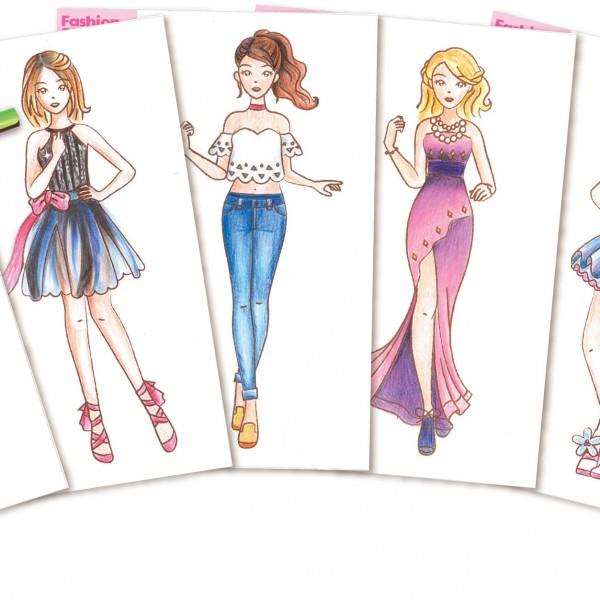 Hape Studio de Mode - Kit Créatif de Design avec Planches à Épingler, Crayons, Cire et Feuilles de Papier - Dimensions : 27,5x20,5x5,5 cm