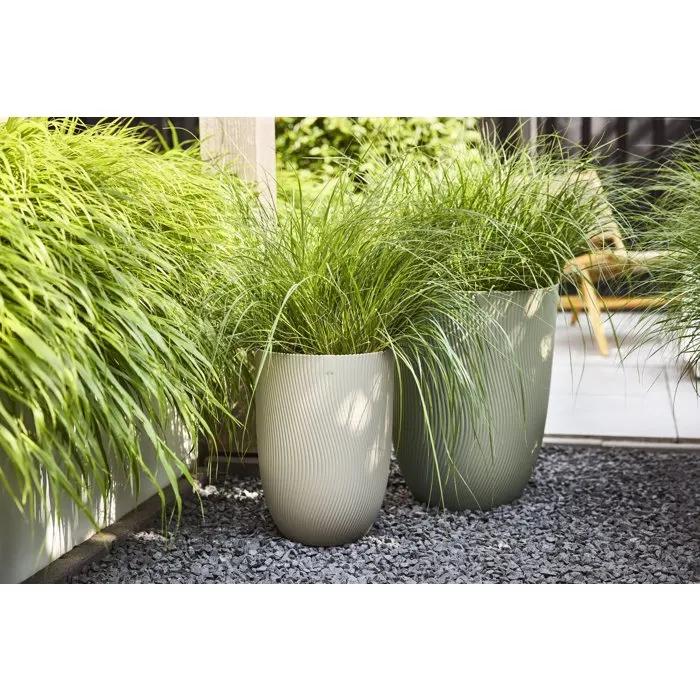 ELHO Sereh Haut 40 - Pot de fleurs haut 50 L vert, Ø 39 x H 53 cm, pour balcon intérieur et extérieur