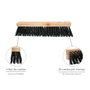 WOLFPACK LINEA PROFESIONAL Cepillo Barrendero Industrial en bois et PVC 50 cm (Sans manche)