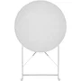 ELORA - Set bistrot de jardin 2 personnes, table pliante ronde Ø 60 cm et 2 chaises pliantes, acier thermolaqué gris