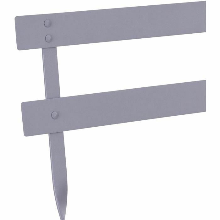 Jeu de bistro pliable en acier, table et 2 chaises, couleur grise