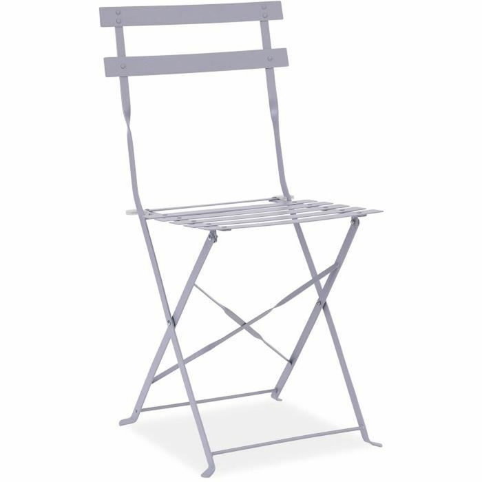 No Name Set bistrot ELORA - Ensemble repas de jardin gris (Table ronde + 2 chaises pliantes) No Name Set bistrot ELORA - Ensemble repas de jardin gris (Table ronde + 2 chaises pliantes)