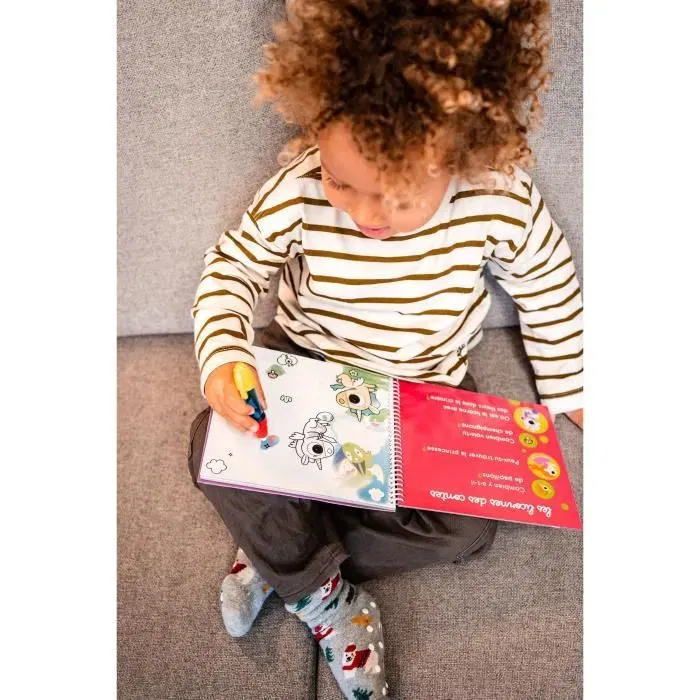 Nathan - Coloreo magique - Licornes - Jeu créatif pour enfant dès 3 ans - Coloriage magique avec stylo à eau sans tache - Activité ludique et réutilisable