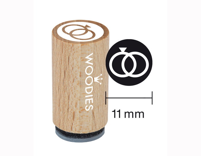 Woodies Mini Sceau en Bois et Caoutchouc 15x25mm Woodies Mini Sceau en Bois et Caoutchouc 15x25mm