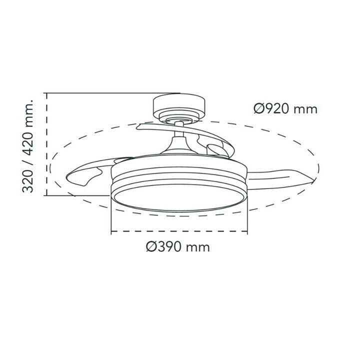 Ventilateur de Plafond CristalRecord 85-065-46-180 Noir Ventilateur de Plafond CristalRecord 85-065-46-180 Noir