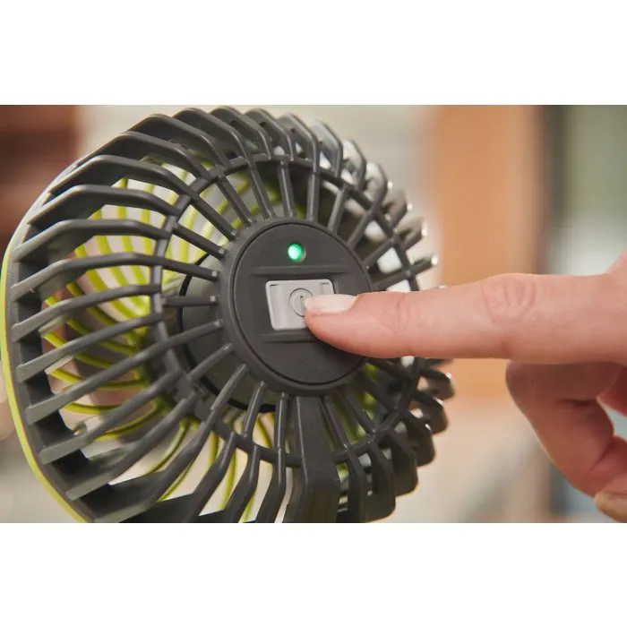 Ryobi RCF4-0 Ventilateur à pince 4V USB Lithium orientable