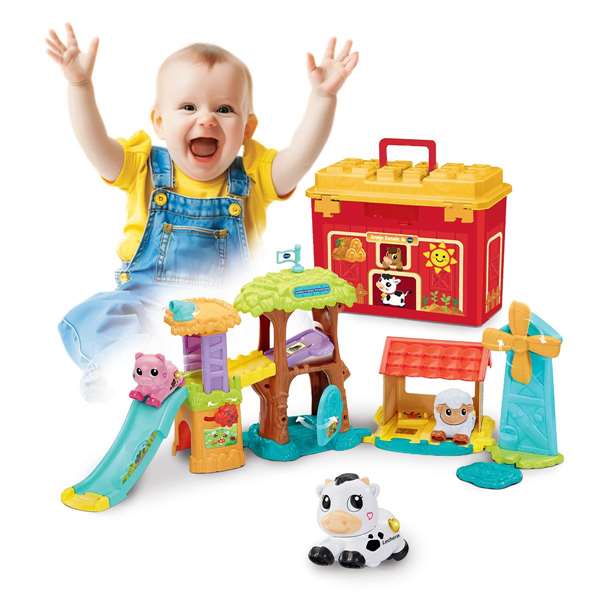 VTech Granja Escuela Ma Première Excursion avec Lumières et Sons - Inclut Vache à Traire - 38x13,3x33 cm - Dès 1 an