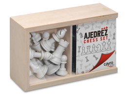 Cayro Accessoire d'échecs N°4 en bois avec pièces en plastique - Recommandé de 5 à 99 ans