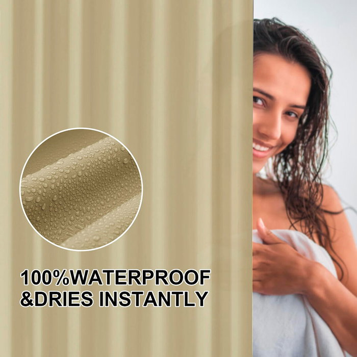 Rideau de Douche Exma Beige PVC 180 x 180 cm