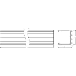 Ledvance Profilé pour bandes LED larges PW03/U/26X26/14/1 1M