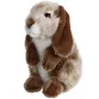 Gipsy Toys Peluche Lapin Bélier Réaliste Marron 18 cm - Tout Doux en Position Assise