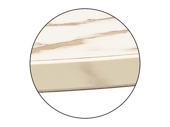 Giftdecor Lot de 2 tables d'appoint 39 et 48 cm pieds naturels bois blanc
