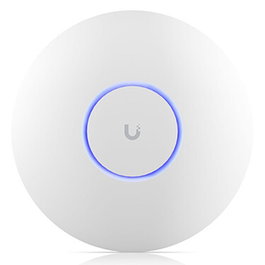 Ubiquiti Access Point WiFi 7 plafonnier, 6 GHz, 8 flux spatiaux, port RJ45 2.5 GbE PoE+, couverture 160 m², polycarbonate et aluminium blanc