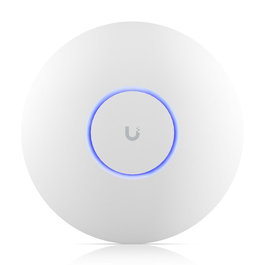 Ubiquiti Access Point WiFi 7 plafonnier, 6 GHz, 8 flux spatiaux, port RJ45 2.5 GbE PoE+, couverture 160 m², polycarbonate et aluminium blanc