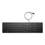 HP 320K Clavier Filiaire USB Design Complet avec Pavé Numérique Silencieux Windows 10/11 - Noir