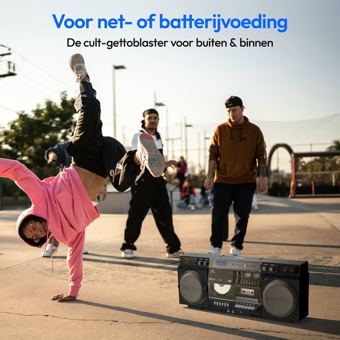 Medion Ghetto Blaster Vintage DAB+/FM, CD/Cassette/USB/MP3 - Noir