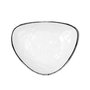 Quid Assiette Triangulaire Select Filo en Mélamine Blanc et Noir 26x21x5,9 cm