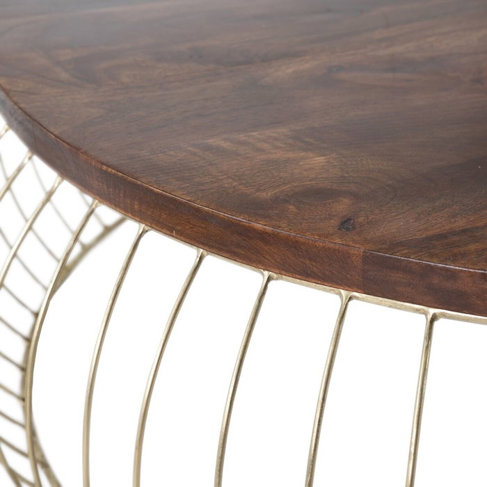 BigBuy Home Table Basse Doré Naturel BigBuy Home Table Basse Doré Naturel