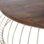 BigBuy Home Table Basse Doré Naturel