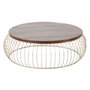 BigBuy Home Table Basse Doré Naturel