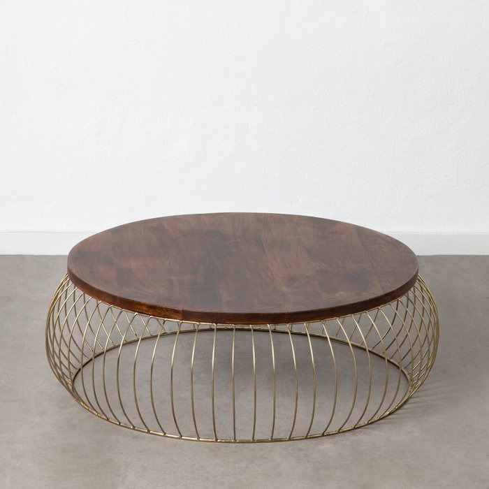BigBuy Home Table Basse Doré Naturel BigBuy Home Table Basse Doré Naturel