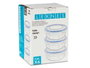 Leknes Lot de 6 Boîtes de Conservation Plastique Rondes 800 ml 15x7x15 cm Bleu Transparent (Set de 8)