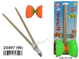 Rama Juego diabolo 13x8x33x9.8 cm - Modèles assortis - Jeu d'adresse en plastique multilingue - 1 joueur - +3 ans