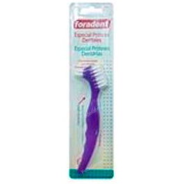 ORADENT Foradent Brosse pour Prothèse Dentaire - Filaments rigides, manche ergonomique