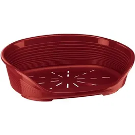 Ferplast Corbeille pour chat Siesta Deluxe Taille 2 49*36*17.5 cm Bordeaux - Intérieur confortable pour chat de taille moyenne