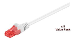 MicroConnect Câble réseau CAT6 U/UTP 15m Blanc VALUEPACK (5 pièces)