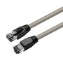 MicroConnect Câble réseau CAT8.1 S/FTP 7,5m Gris LSZH Blindé AWG 24